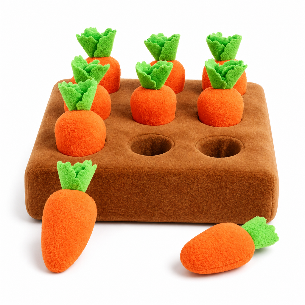 Carrot Snuffle Mat – Interactive Enrichment Puzzle Toy for Sensory Training and Mental Stimulation