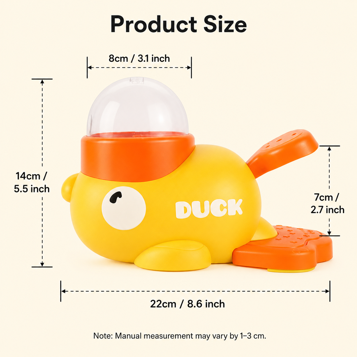 Yellow Duck Treat Dispenser | Interactive Enrichment Toy for Dogs & Cats