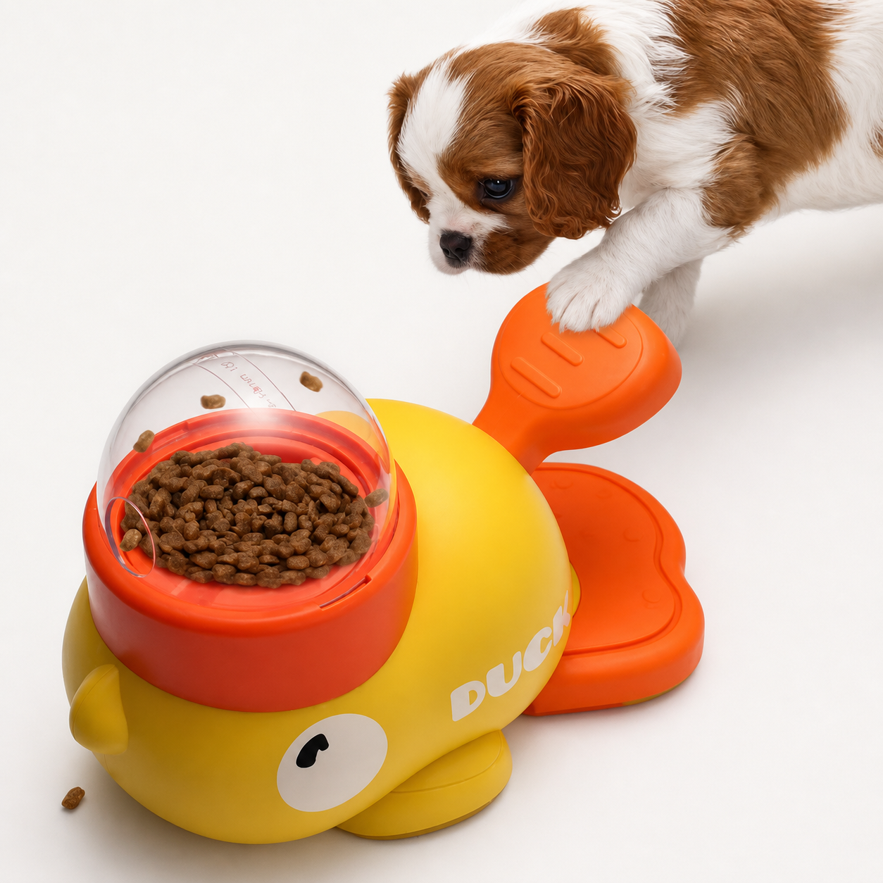 Yellow Duck Treat Dispenser | Interactive Enrichment Toy for Dogs & Cats