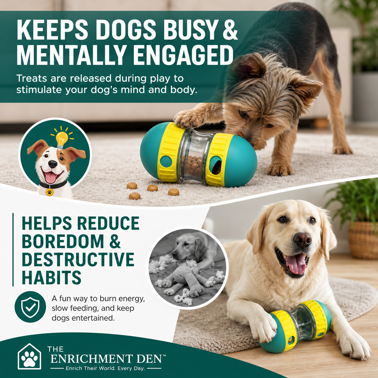 Treat-Dispensing Puzzle Toy for Dogs