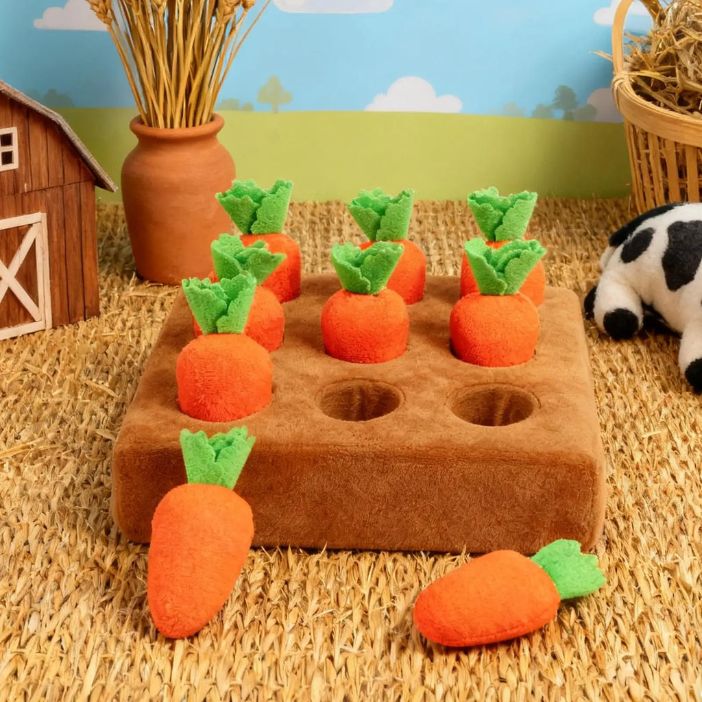 Carrot Snuffle Mat – Interactive Enrichment Puzzle Toy for Sensory Training and Mental Stimulation