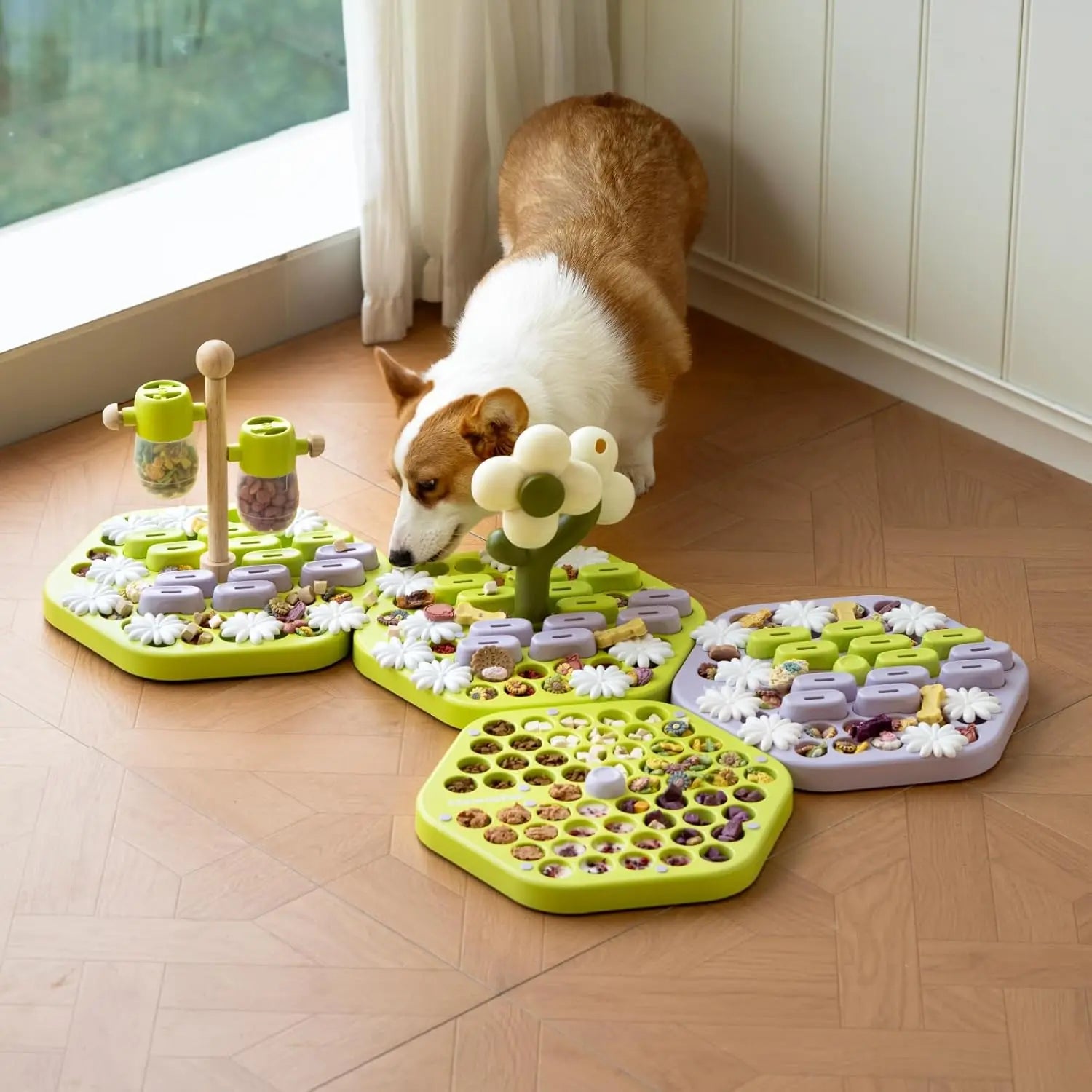 3-in-1 Dog Puzzle Feeder | Sliding, Flip & Treat Dispenser for All Sizes