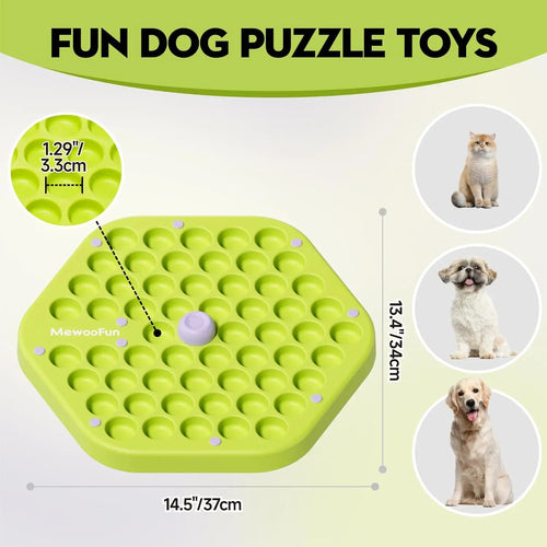 3-in-1 Dog Puzzle Feeder | Sliding, Flip & Treat Dispenser for All Sizes